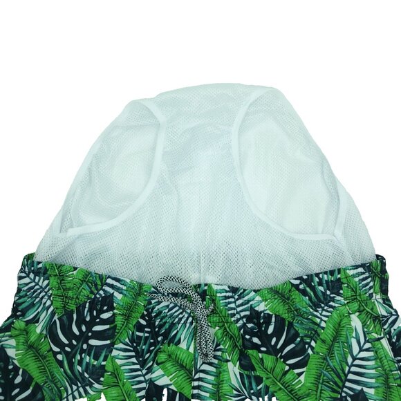 Biwisy Swim Shorts Mens Medium Green Trunks Palm Trees Mesh Lined All Over Print - Picture 7 of 11